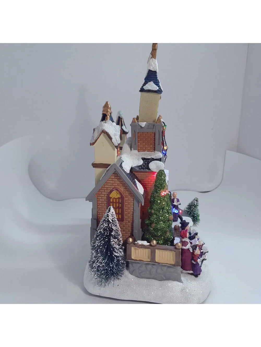 Avon Holiday Blessings Church lighted Fiber Optic Christmas village 2012 chapel